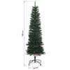 Artificial Slim Christmas Tree 180 cm PE ja PVC Vihreä