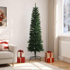 Artificial Slim Christmas Tree 210 cm PE ja PVC Vihreä