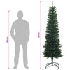 Artificial Slim Christmas Tree 210 cm PE ja PVC Vihreä