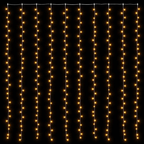 Valoverho 300 LEDiä Lämpimän Valkoinen 300 x 300 cm