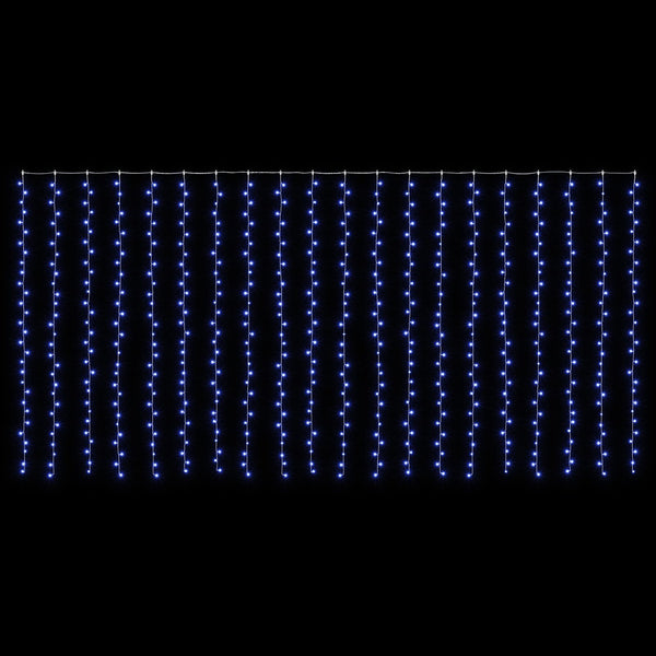 Valoverho 600 LEDiä Sininen 600 x 300 cm