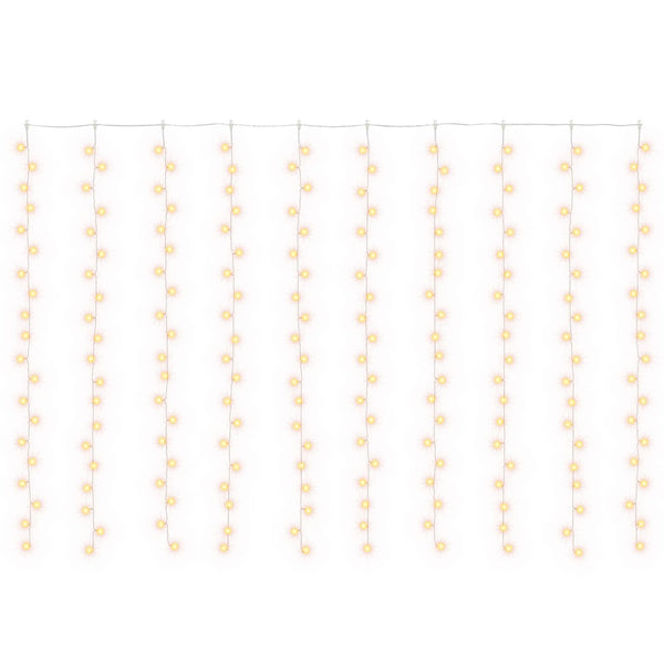 Valoverho 200 LEDiä Lämpimän Valkoinen 300 x 200 cm