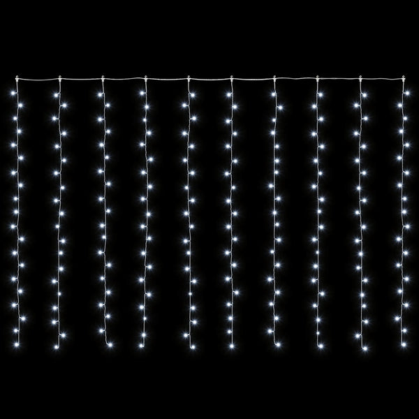 Valoverho 200 LEDiä Kylmä valkoinen 300 x 200 cm