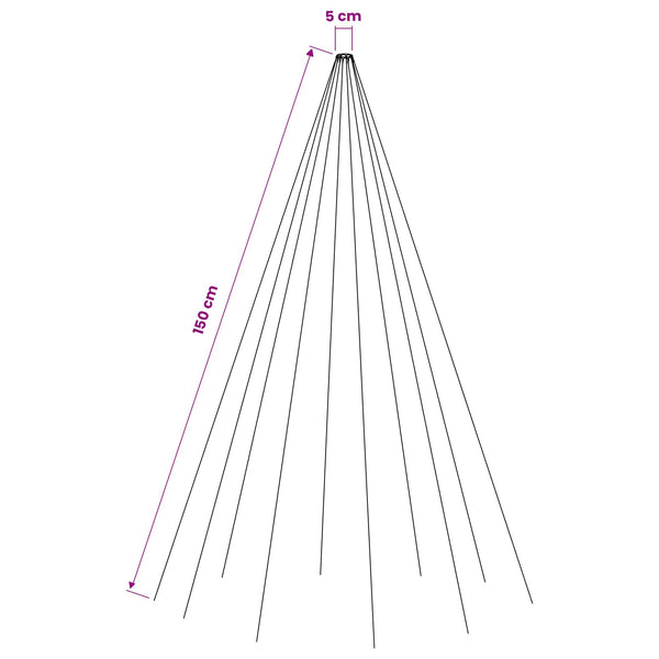Joulukuusen Valot 150 LEDiä Lämpimän Valkoinen 150 cm