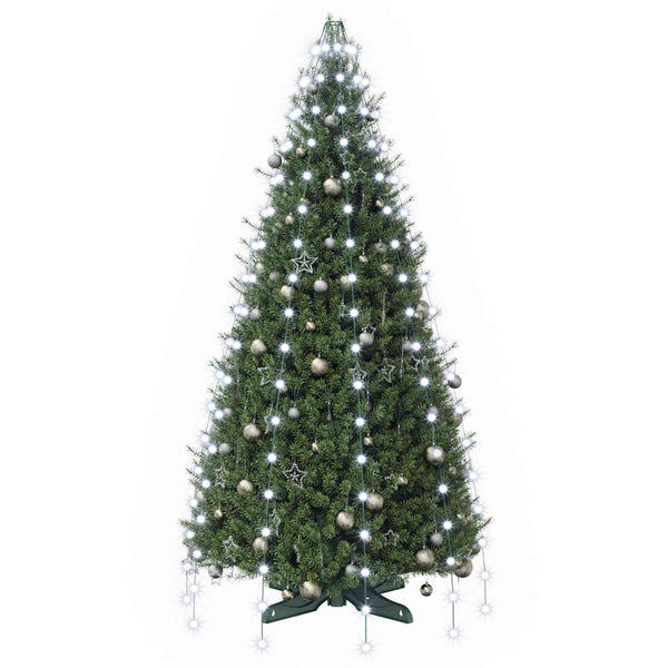 Joulukuusen Valot 180 LEDiä Kylmä valkoinen 180 cm