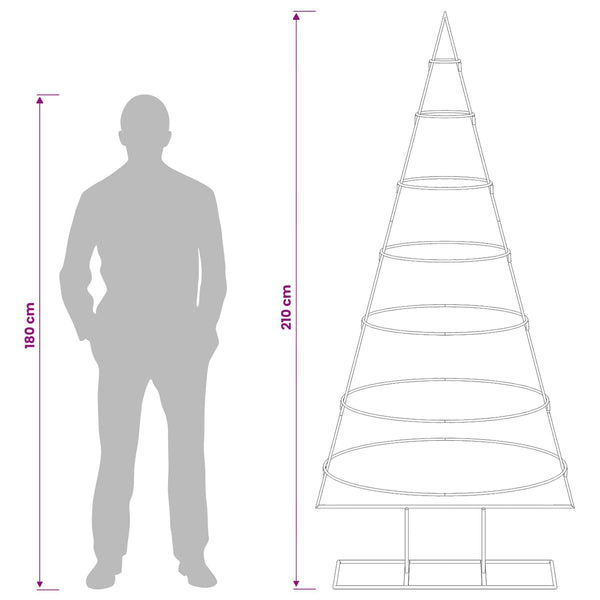 Metallinen joulukuusi jalalla KUOPIO 180 cm Teräs valkoinen