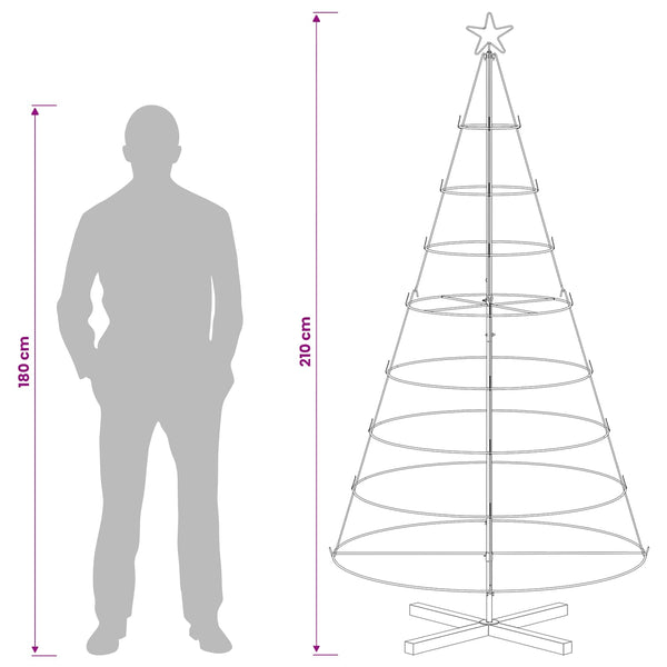 Joulukartio Puu KUOPIO 210 cm Teräs Kulta