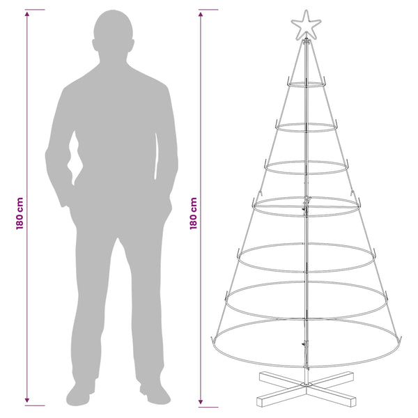 Joulukartio Puu KUOPIO 180 cm Teräs valkoinen