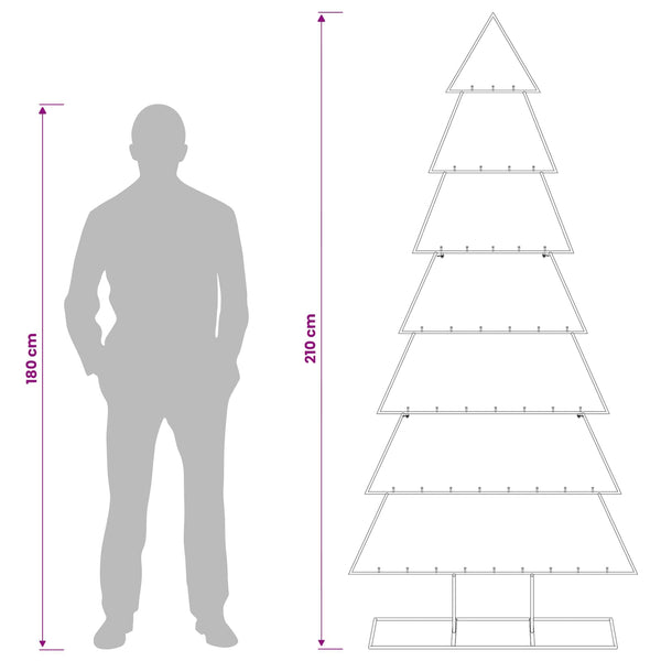 Metallinen joulukuusi jalalla KUOPIO 210 cm Teräs Kulta