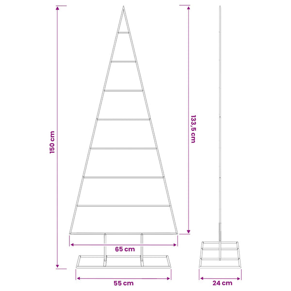 Metallinen joulukuusi KUOPIO 150 cm Jauhemaalattu teräs