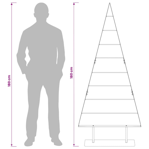 Metallinen joulukuusi KUOPIO 180 cm Teräs valkoinen