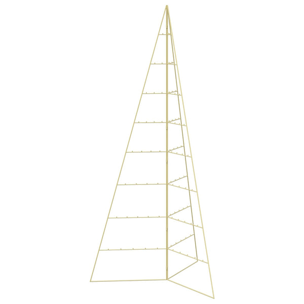 Metallinen joulukuusi KUOPIO 210 cm Teräs Kulta