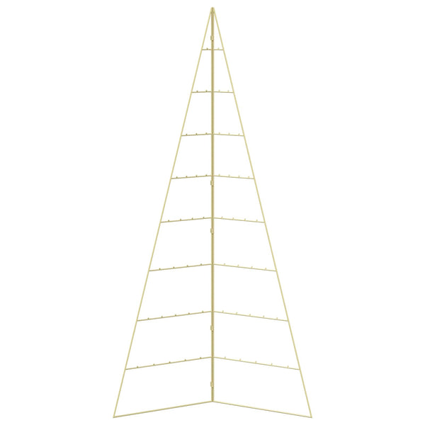 Metallinen joulukuusi KUOPIO 210 cm Teräs Kulta