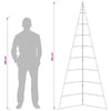 Metallinen joulukuusi KUOPIO 210 cm Teräs valkoinen