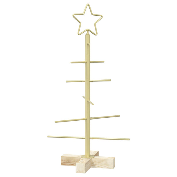 Metallinen joulukuusi jalalla KUOPIO 60 cm Teräs Kulta