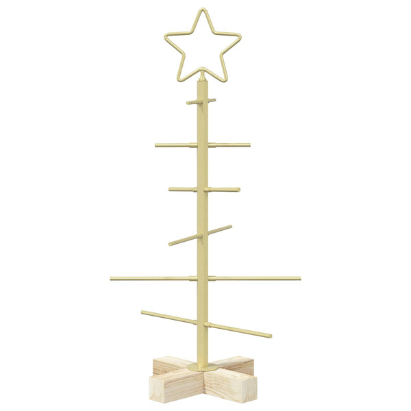 Metallinen joulukuusi jalalla KUOPIO 60 cm Teräs Kulta