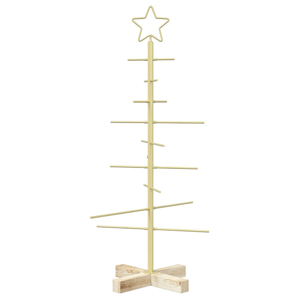 Metallinen joulukuusi jalalla KUOPIO 90 cm Teräs Kulta