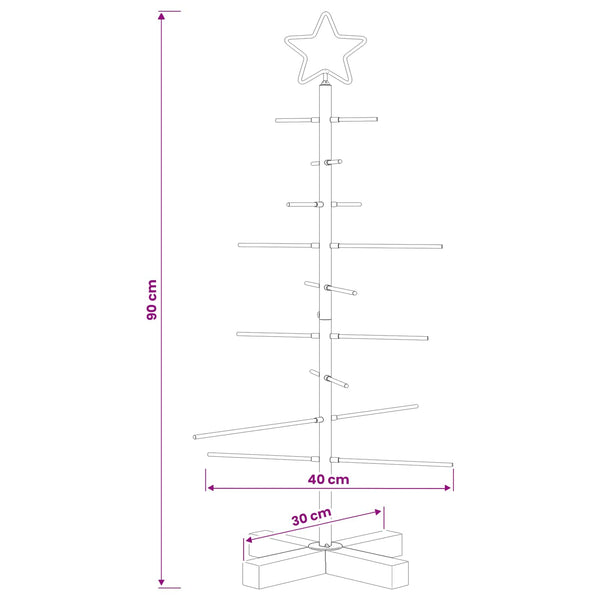 Metallinen joulukuusi jalalla KUOPIO 90 cm Teräs Kulta