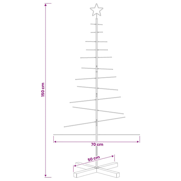 Metallinen joulukuusi jalalla KUOPIO 150 cm Teräs Kulta