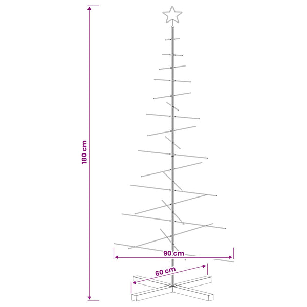 Metallinen joulukuusi jalalla KUOPIO 180 cm Teräs Kulta