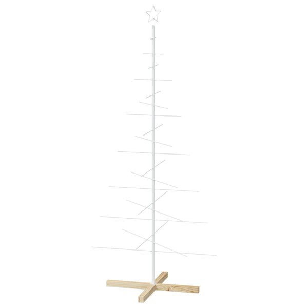 Metallinen joulukuusi jalalla KUOPIO 180 cm Teräs valkoinen