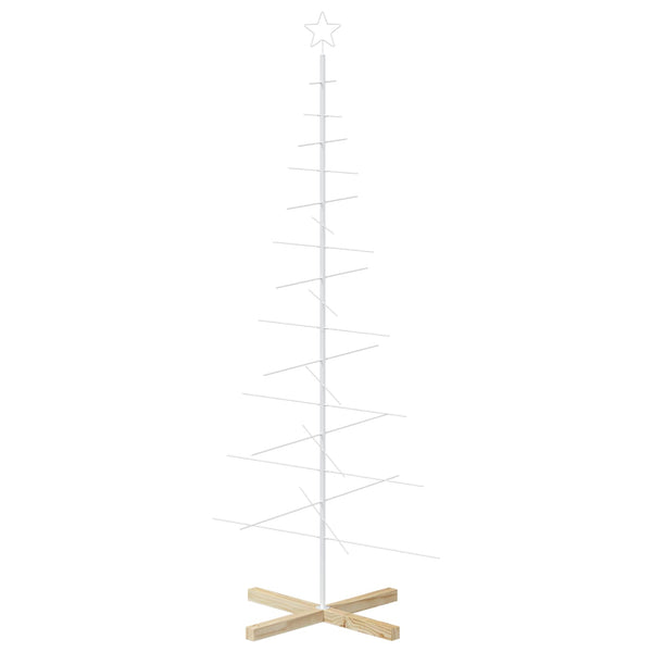 Metallinen joulukuusi jalalla KUOPIO 180 cm Teräs valkoinen