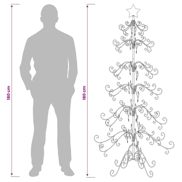 Metallinen joulukuusi KUOPIO 180 cm teräs White