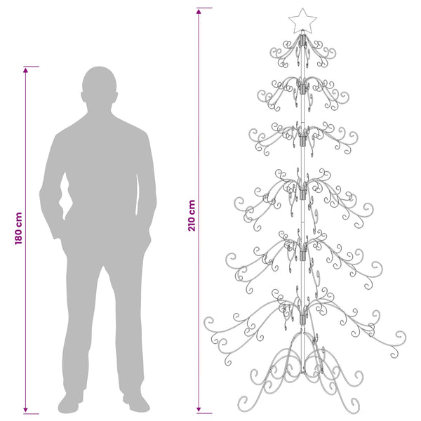 Metallinen joulukuusi KUOPIO 210 cm teräs White