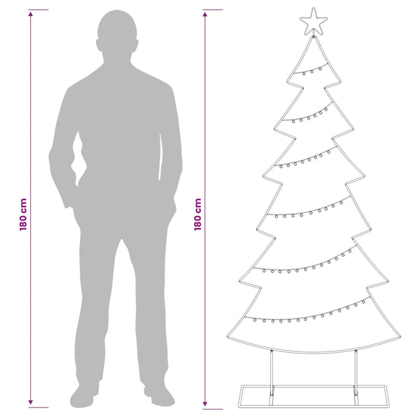 Metallinen joulukuusi jalalla KUOPIO 180 cm Teräs valkoinen