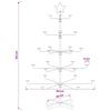 Metallinen joulukuusi jalustalla KUOPIO 125 cm