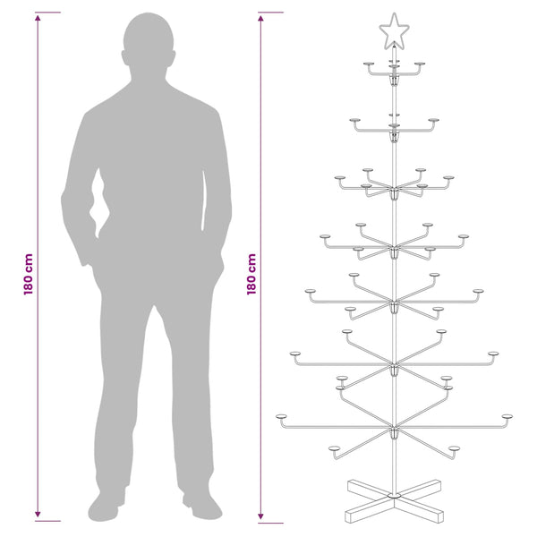 Metallinen joulukuusi jalustalla KUOPIO 180 cm
