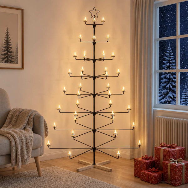 Metallinen joulukuusi jalustalla KUOPIO 210 cm