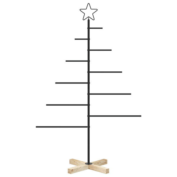 Metallinen joulukuusi jalalla KUOPIO 125 cm Teräs Musta