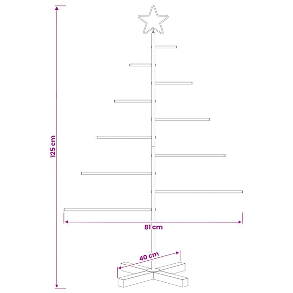 Metallinen joulukuusi jalalla KUOPIO 125 cm Teräs Musta