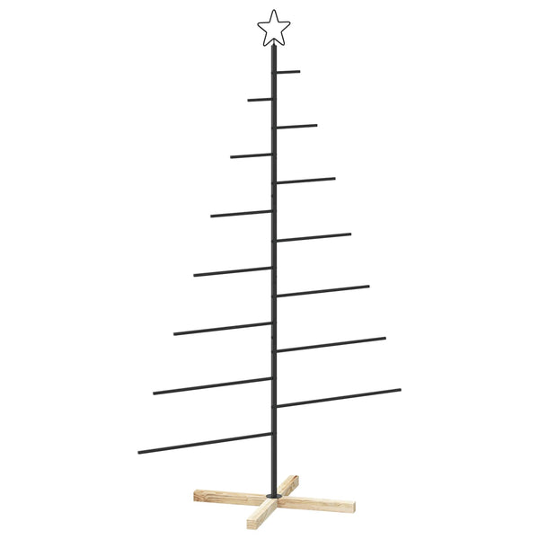 Metallinen joulukuusi jalalla KUOPIO 180 cm Teräs Musta