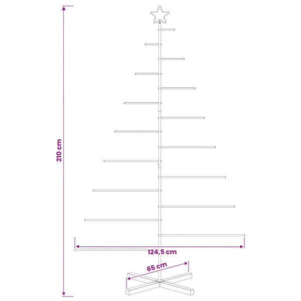 Metallinen joulukuusi jalalla KUOPIO 210 cm Teräs Kulta