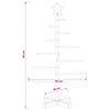 Metallinen joulukuusi jalalla KUOPIO 90 cm Teräs valkoinen