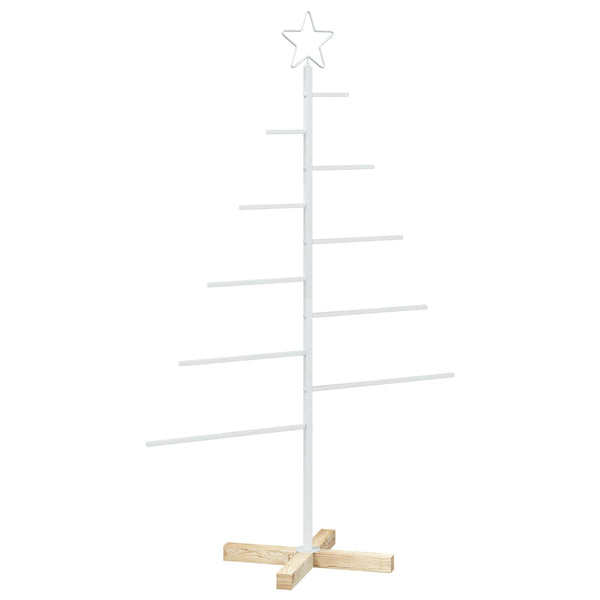 Metallinen joulukuusi jalalla KUOPIO 125 cm Teräs valkoinen