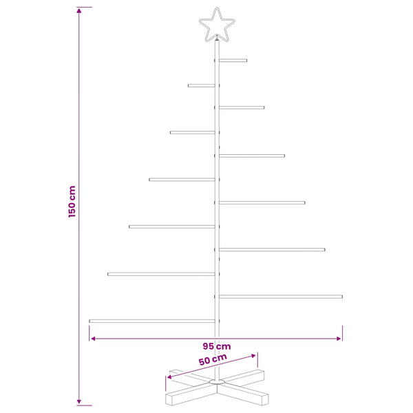 Metallinen joulukuusi jalalla KUOPIO 150 cm Teräs valkoinen