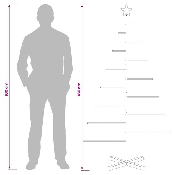 Metallinen joulukuusi jalalla KUOPIO 180 cm Teräs valkoinen