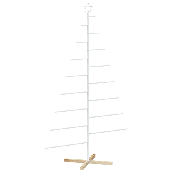 Metallinen joulukuusi jalalla KUOPIO 210 cm Teräs valkoinen