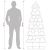 Metallinen joulukuusi jalalla KUOPIO 180 cm Teräs Musta