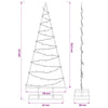 Metallinen joulukuusi LED-valoilla KUOPIO 125 cm