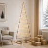 Metallinen joulukuusi LED-valoilla KUOPIO 210 cm