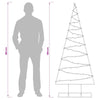 Metallinen joulukuusi LED-valoilla KUOPIO 180 cm