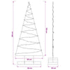 Metallinen joulukuusi LED-valoilla KUOPIO 180 cm