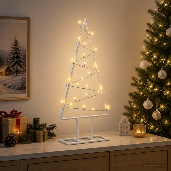 Metallinen joulukuusi LED-valoilla KUOPIO 60 cm