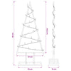 Metallinen joulukuusi LED-valoilla KUOPIO 60 cm
