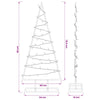 Metallinen joulukuusi LED-valoilla KUOPIO 90 cm