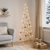 Metallinen joulukuusi LED-valoilla KUOPIO 125 cm